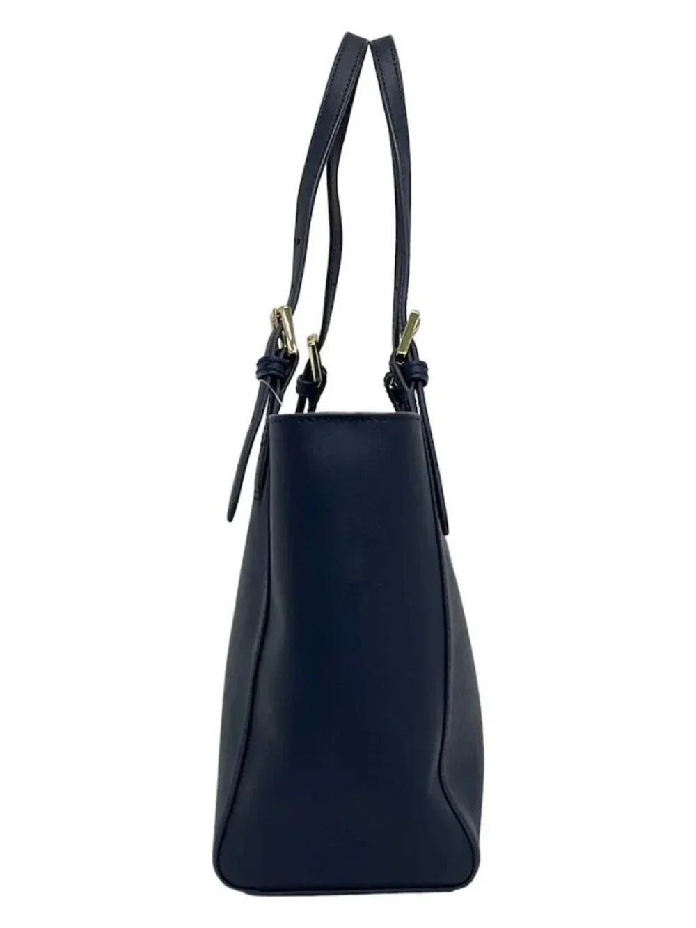 TORY BURCH Dark Navy Leather Tote Bag